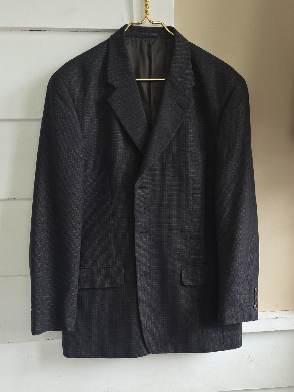 Alfani Dark Charcoal Micro-Check Sport Coat